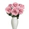 20-Inch Lilac Artificial Rose Stems - Box of 6, Open Blooms with Realistic Silk Foliage - Perfect for Bouquets, Decor - Elegant Year-Round Use, Floral Home by Artificial Flowers